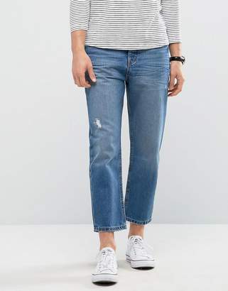 Kiomi Tapered Fit Jeans With Cropped Leg