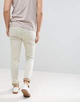 Thumbnail for your product : ASOS Design Skinny Jeans In Ecru With Nep