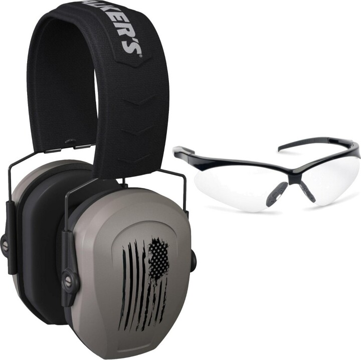 Walkers Walker's Razor Slim Passive Safety Ear Muffs (FDE American Flag