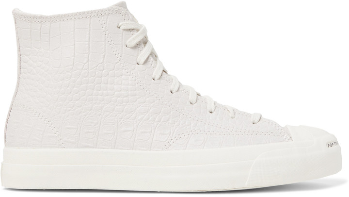white leather high tops