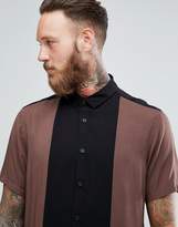 Thumbnail for your product : ASOS Regular Fit Viscose Cut And Sew Shirt