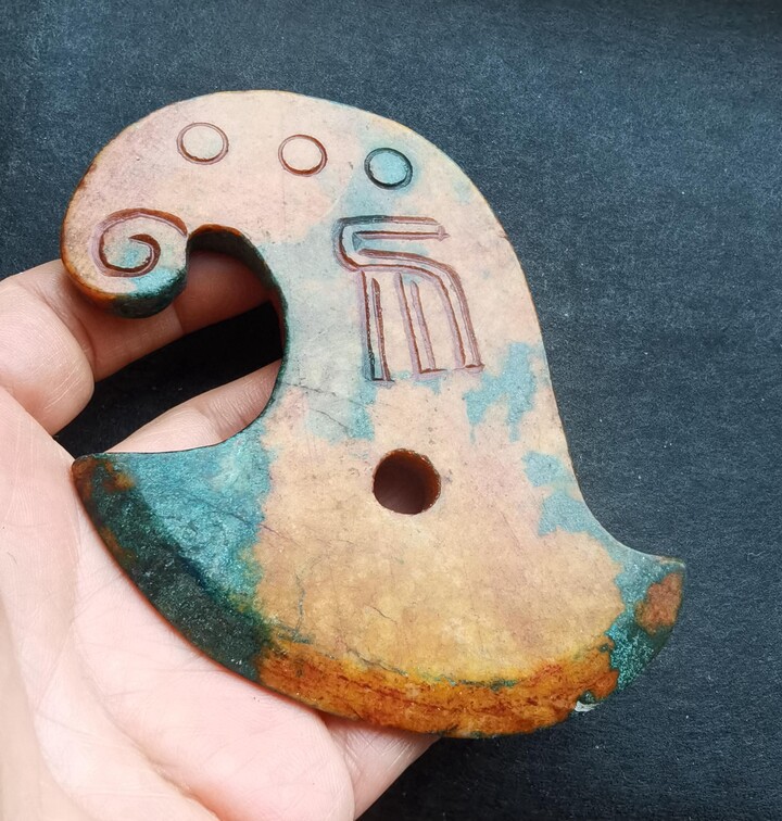 Etsy Large Axe Carving Good Lucky Yellow Green Jade Stone Pendant, Amulet For Making Handmade Necklace Pendant Jewelry Link, Protection Blessing