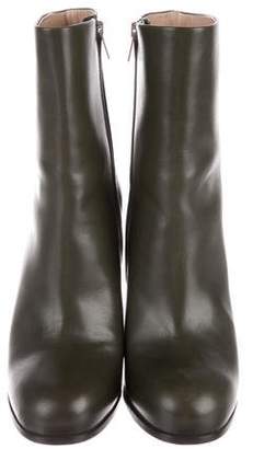 Celine Leather Round-Toe Booties