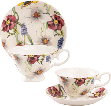Grace's Tea Ware Pansy Bone China Teacup & Saucer
