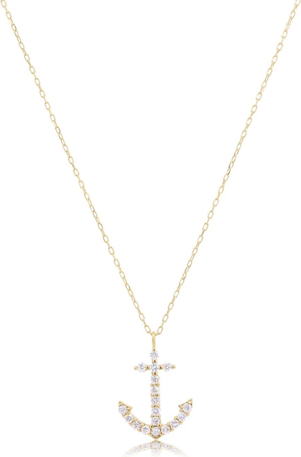 The Lovery Diamond Anchor Necklace