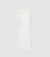 Thumbnail for your product : Reiss FREYDA LACE DETAILED MINI DRESS White