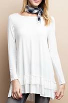 Thumbnail for your product : Easel Double Ruffle Tunic