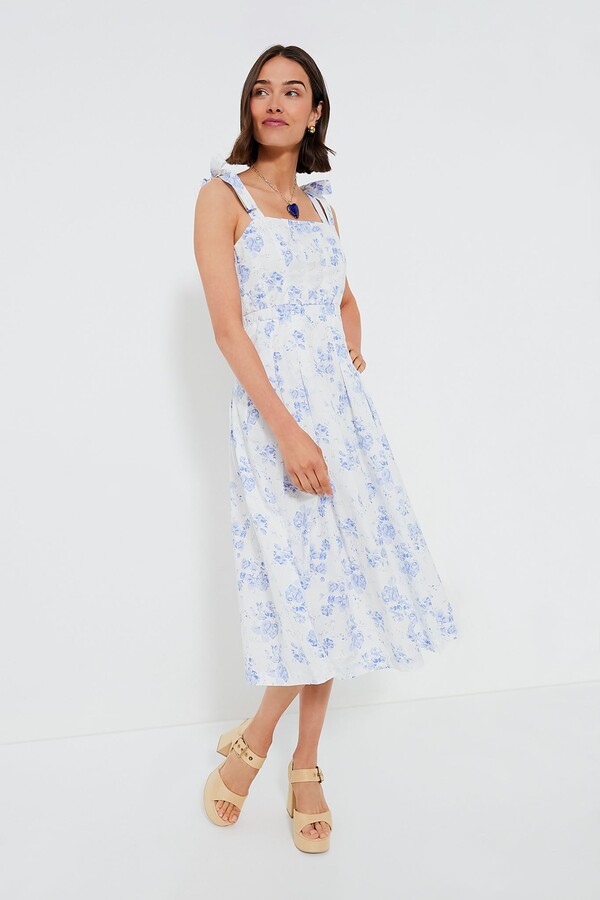 Hyacinth House Blue Chintz Teagan Midi Dress - ShopStyle