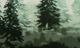 Thumbnail for your product : Golden Rabbit Forest Trees Set of 4 Enameled Sandwich Plates
