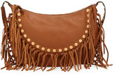 Thumbnail for your product : Valentino C-Rockee Studded Fringe Hobo Bag, Tan