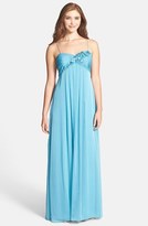 Thumbnail for your product : Adrianna Papell Floral Appliqué Chiffon Dress