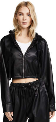 Natasha Zinko Faux Leather Zip Front Jacket
