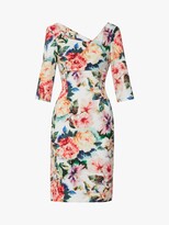 Thumbnail for your product : Gina Bacconi Isolena Floral Scuba Dress, Poppy Red/Multi