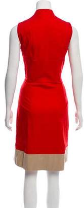 Akris Knee-Length Colorblock Dress