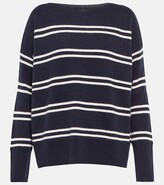 Thumbnail for your product : Vince Striped wool and cashmere-blend sweater