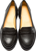 Thumbnail for your product : Maison Martin Margiela 7812 MM6 Maison Margiela Black Leather Penny Loafers