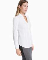 Thumbnail for your product : White House Black Market White Poplin Shirt