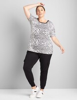Thumbnail for your product : Lane Bryant LIVI Short-Sleeve Top - Leopard
