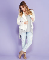Thumbnail for your product : Wet Seal Sheer Lace Moto Jacket