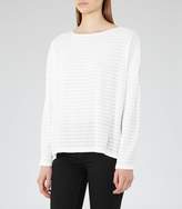 Thumbnail for your product : Reiss Deanna - Textured Long-sleeve Top in White