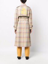 Thumbnail for your product : Etro Logo-Print Checked Trench Coat