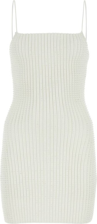 Alexander Wang Spaghetti String Crystal-Embellished Mini Dress