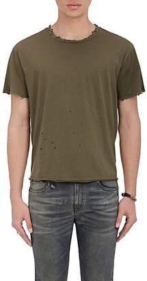 R 13 Men's Destroyed Pima Cotton T-Shirt - Olive