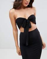 Thumbnail for your product : ASOS Bow Front Bandeau Maxi Dress