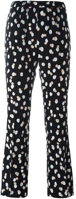 Altuzarra dotted print flared trousers