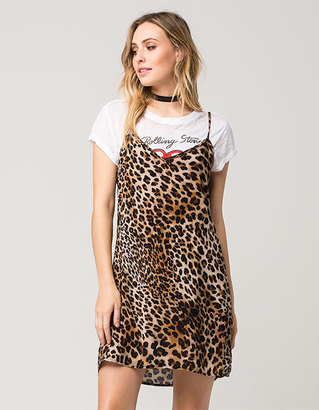 Full Tilt Leopard Slip Dress