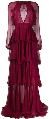 DSQUARED2 tiered ruffle dress