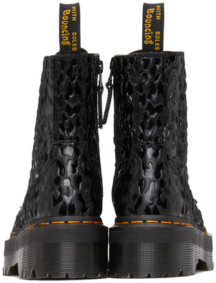 Dr. Martens Black X-Girl Edition Leopard Jadon Boots