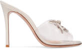 Thumbnail for your product : Gianvito Rossi Plexi 100 Leather And Pvc Mules - White