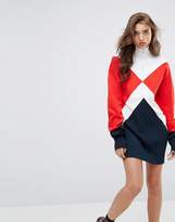 Thumbnail for your product : Tommy Hilfiger Gigi Hadid Argyle High Neck Knitted Dress