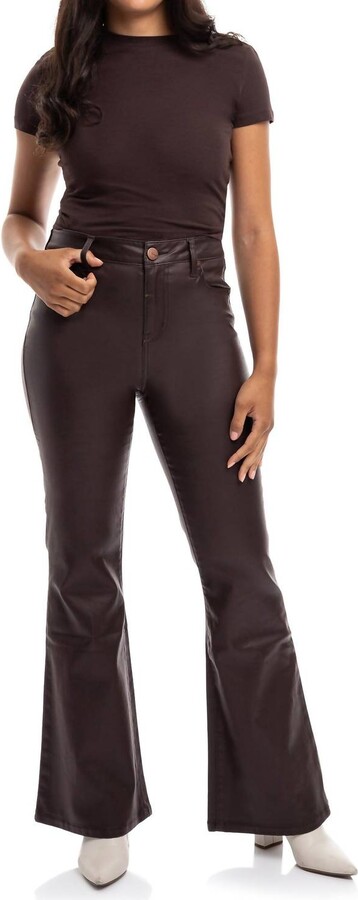1822 Denim Coated Slim Boot Cut Pant In Espresso