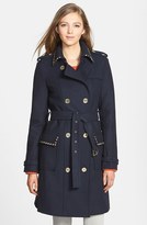 Thumbnail for your product : MICHAEL Michael Kors Stud Detail Wool Blend Trench Coat