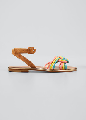 multicolor sandals flat