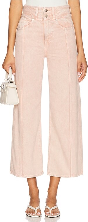 Veronica Beard Taylor Cropped High Rise Wide Leg Jeans