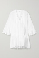 Thumbnail for your product : Evarae + Net Sustain Loli Pleated Swiss-dot Tencel Lyocell Mini Dress
