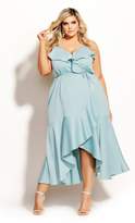 Thumbnail for your product : City Chic Ruffle Amore Maxi Dress - seafoam