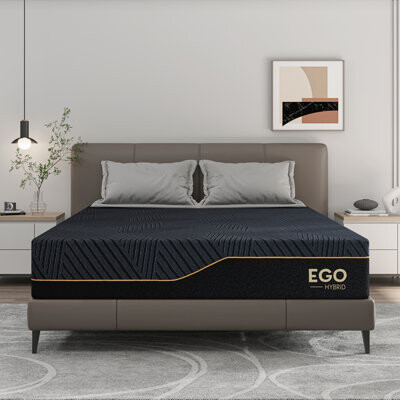 EGOHOME 14" Medium Copper Infused Hybrid Mattress - USA Made