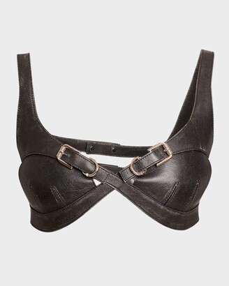 Givenchy Crossover Buckle Leather Bra - ShopStyle
