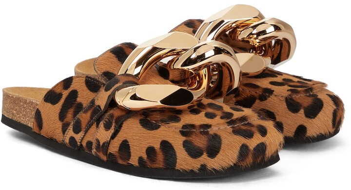 J.W.Anderson Leopard-print calf hair slippers - ShopStyle Mules