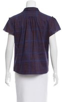 Thumbnail for your product : Piazza Sempione Grid Print Button-Up Top