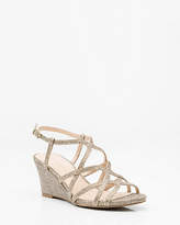 Thumbnail for your product : Le Château Glitter Mesh Open Toe Strappy Sandal