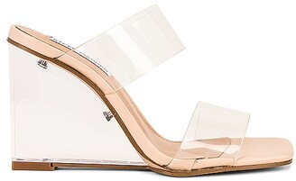 clear strap mule heels
