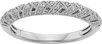 Unbranded The Regal Collection 1/4 Carat T.W. IGL Certified Diamond 14k Gold Art Deco Wedding Ring