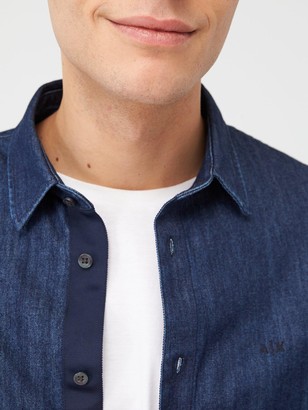 Armani Exchange Denim Long Sleeve Shirt - Indigo