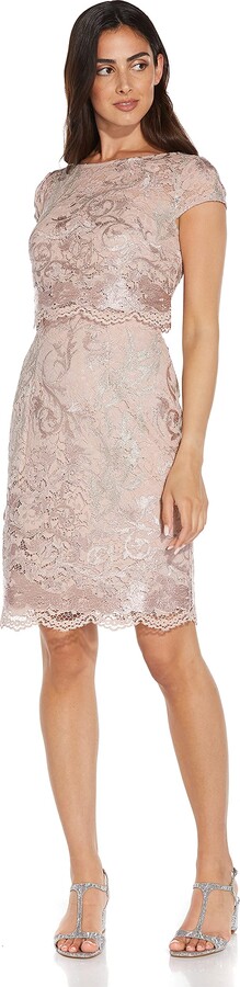 Adrianna Papell Women's Embroidered LACE Popover Dress - ShopStyle