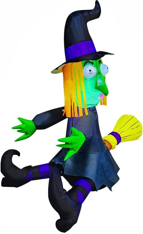 Joyfy 4 Ft. LED Halloween Witch Inflatable
